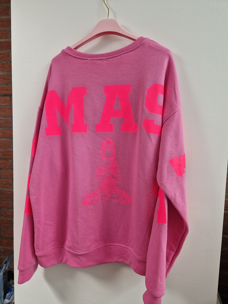 Pull "Namasté" rose/rose fluo