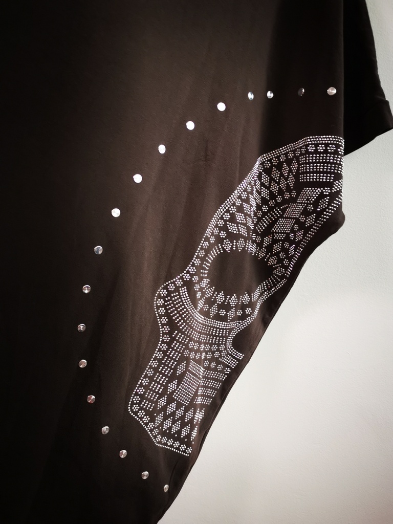 T-shirt skull strass côté Chocolat