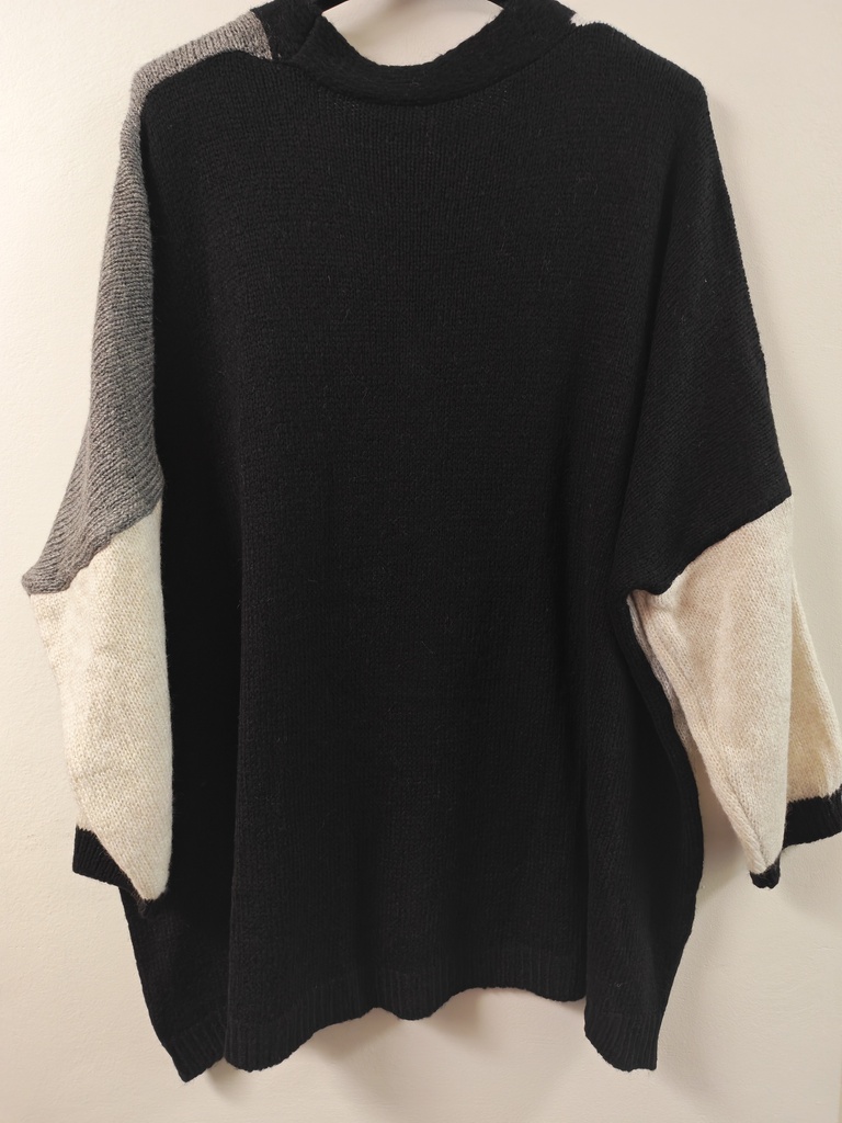 Gilet Domi noir-écru