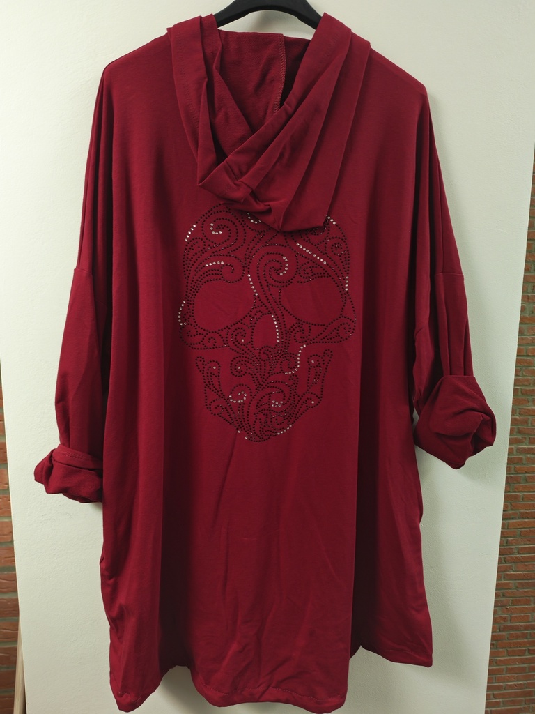 Gilet skull capuche 
