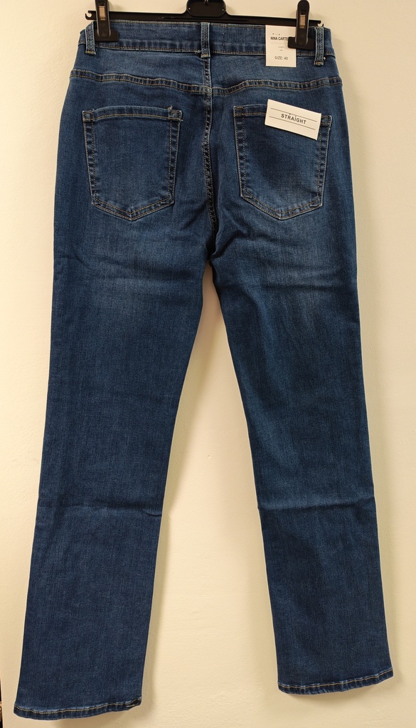 Jeans droit regular straight "Ilona" Nina Carter bleu