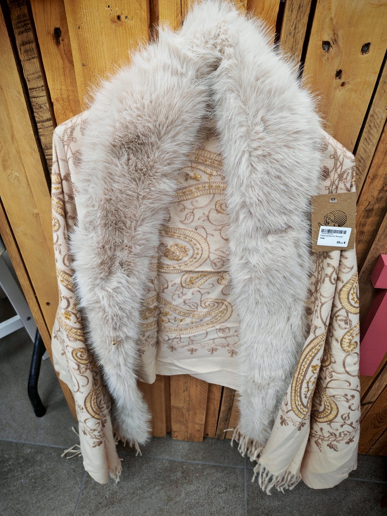 Cape cachemire "Procida" beige