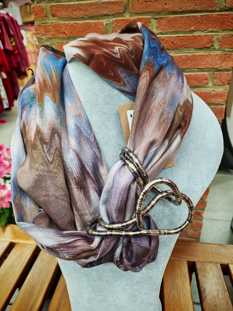 Bijoux pour foulards & écharpes blanc