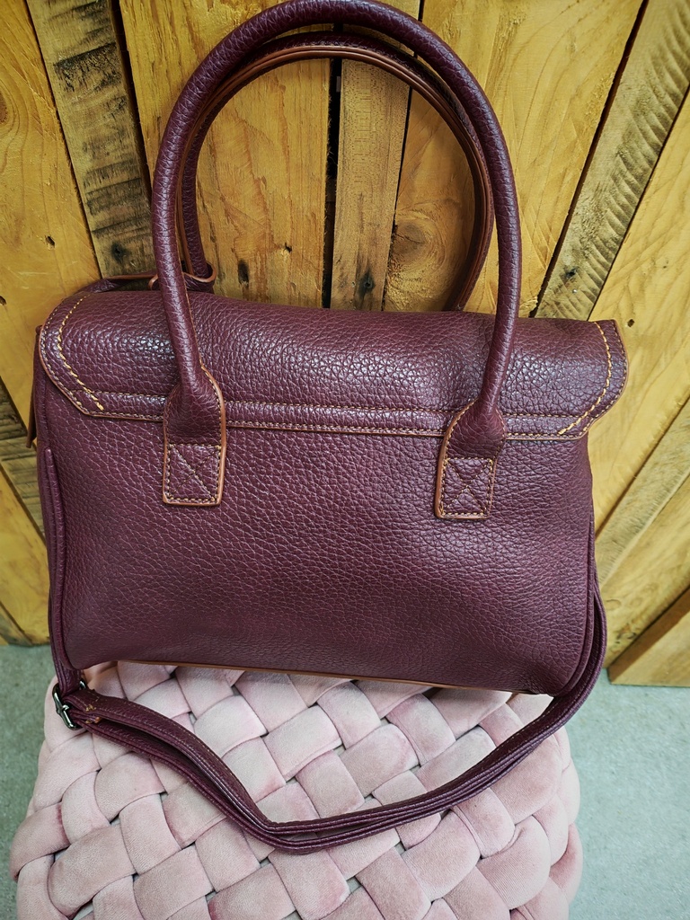 Sac "Chêne" 100% Cuir Bordeaux