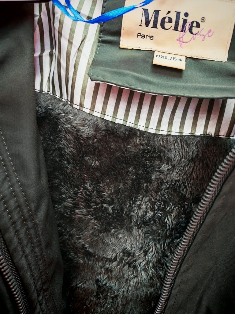 Manteau "Kira" Kaki- Taille 54 - 6XL
