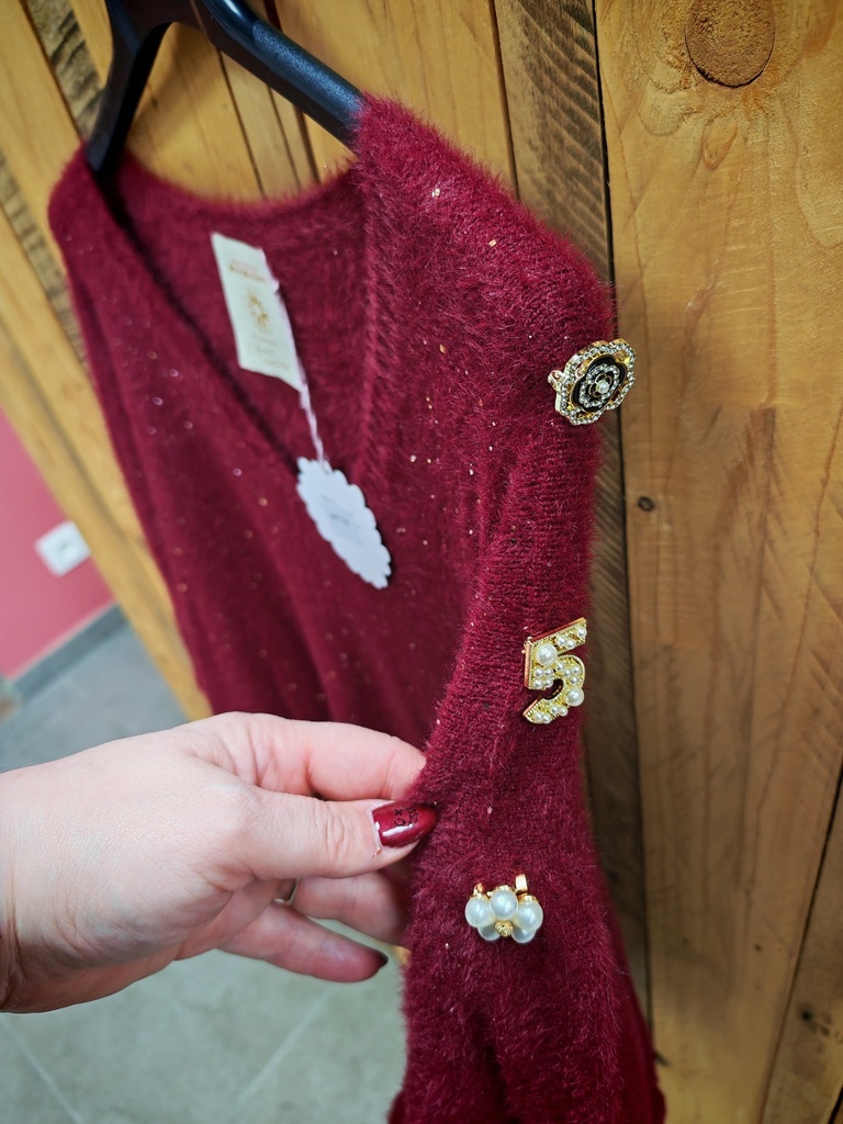 Pull tout doux Riley Bordeaux