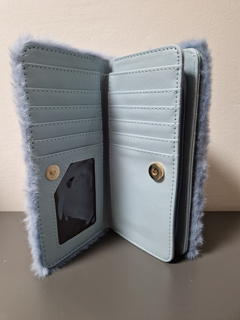 Porte-feuille Teddy bleu ciel grand 