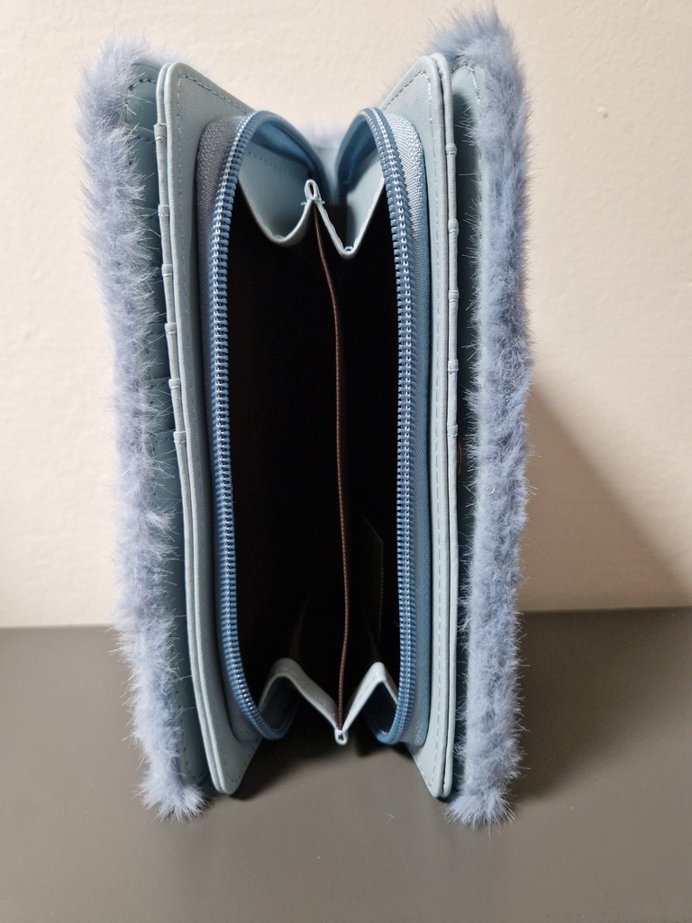 Porte-feuille Teddy bleu ciel grand 