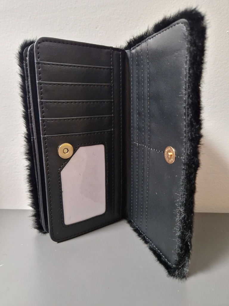 Porte-feuille Teddy noir grand