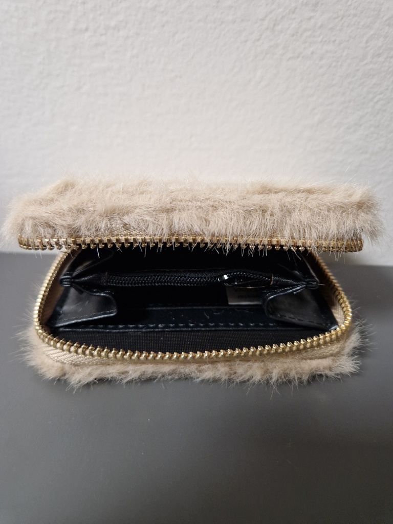 Porte-feuille Teddy taupe petit 