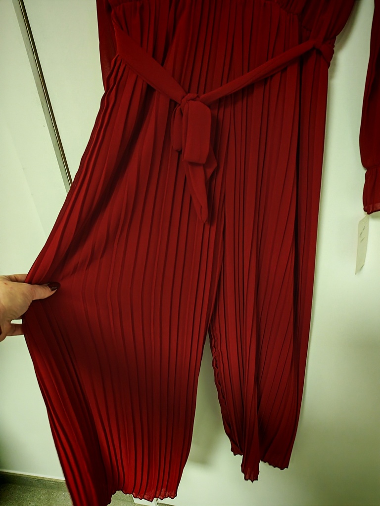 Combinaison bordeaux pantalon plissé "Naya"