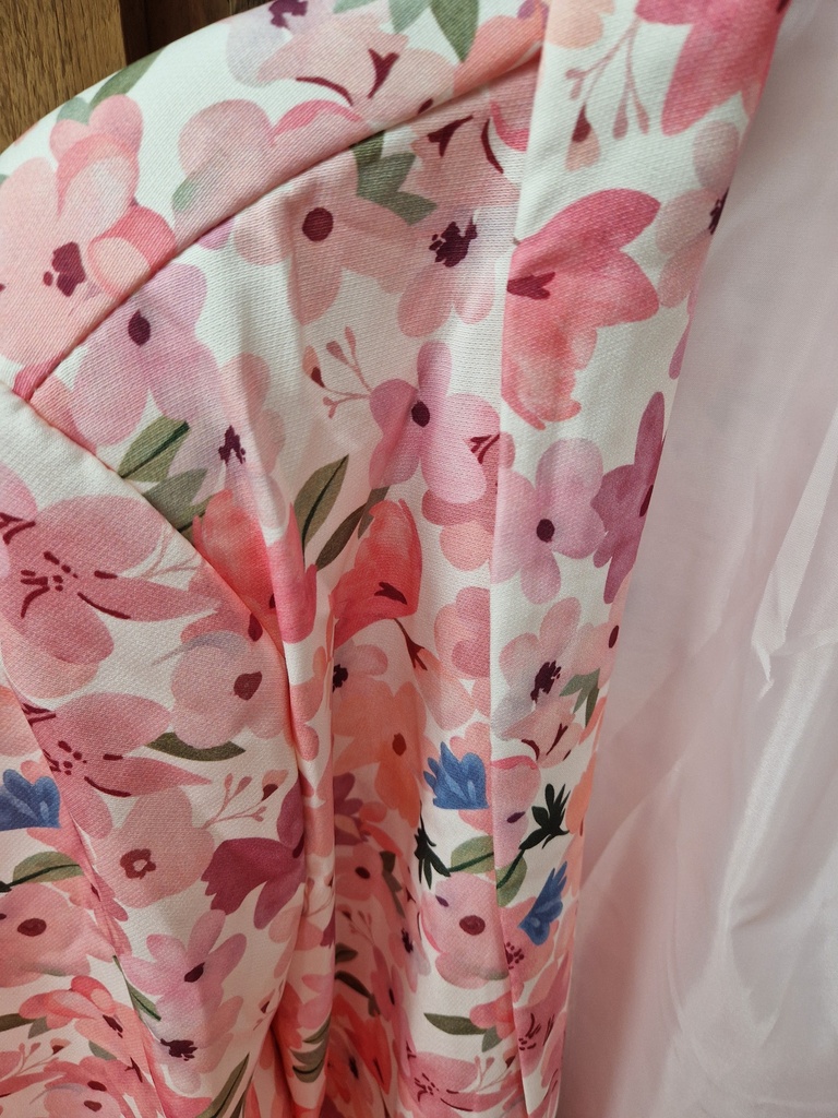 Blazer fleuri GT "Charlie" blanc rose