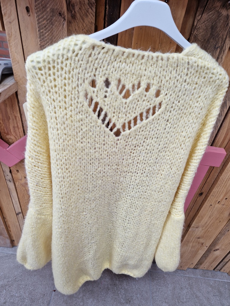 Gilet cupidon jaune pâle