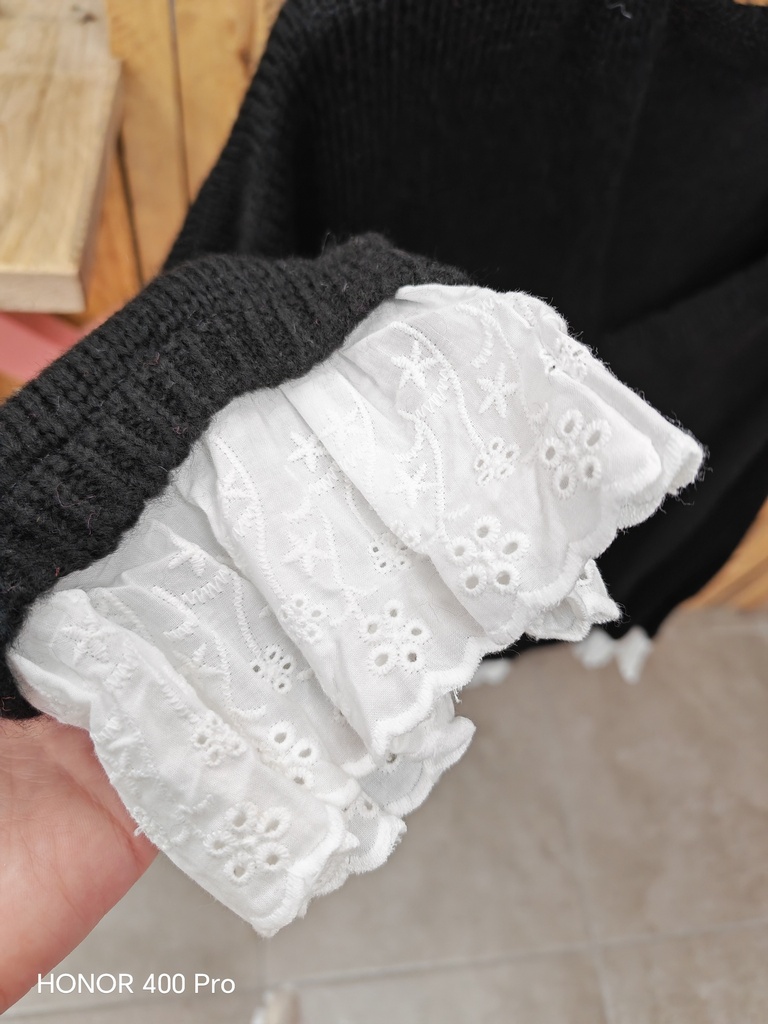 Gilet "Antoon" dentelle Rose fluo