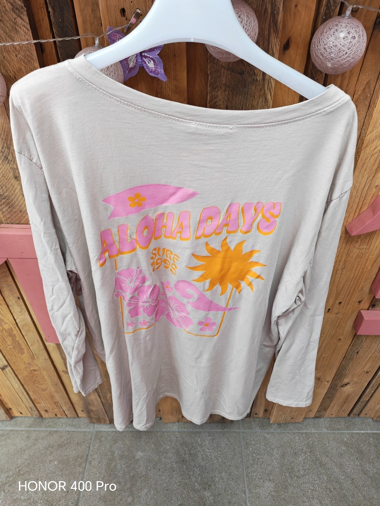 T-shirt Aloha-Surf beige