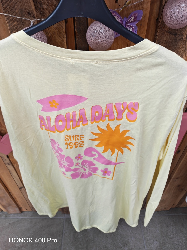 T-shirt Aloha-Surf jaune