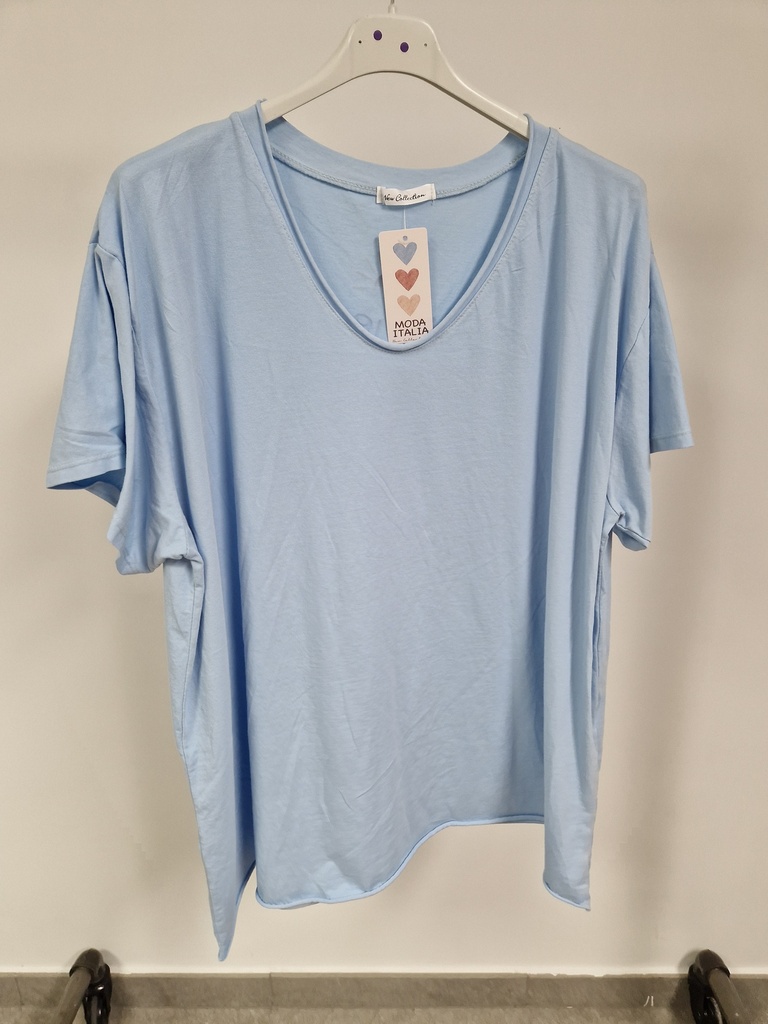 T-shirt "La vie est belle" Bleu ciel