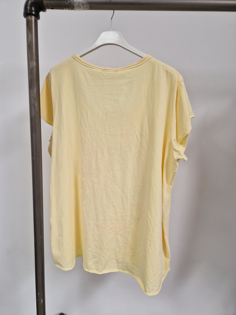 T-shirt Peace and Love jaune