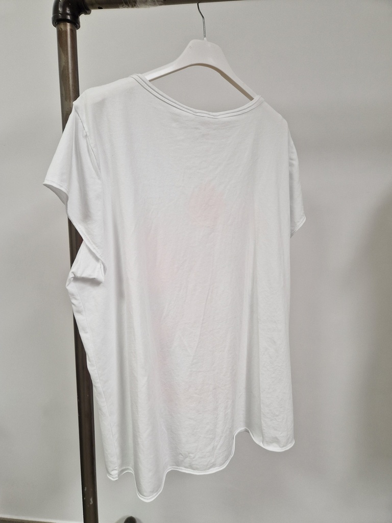 T-shirt Peace and Love blanc