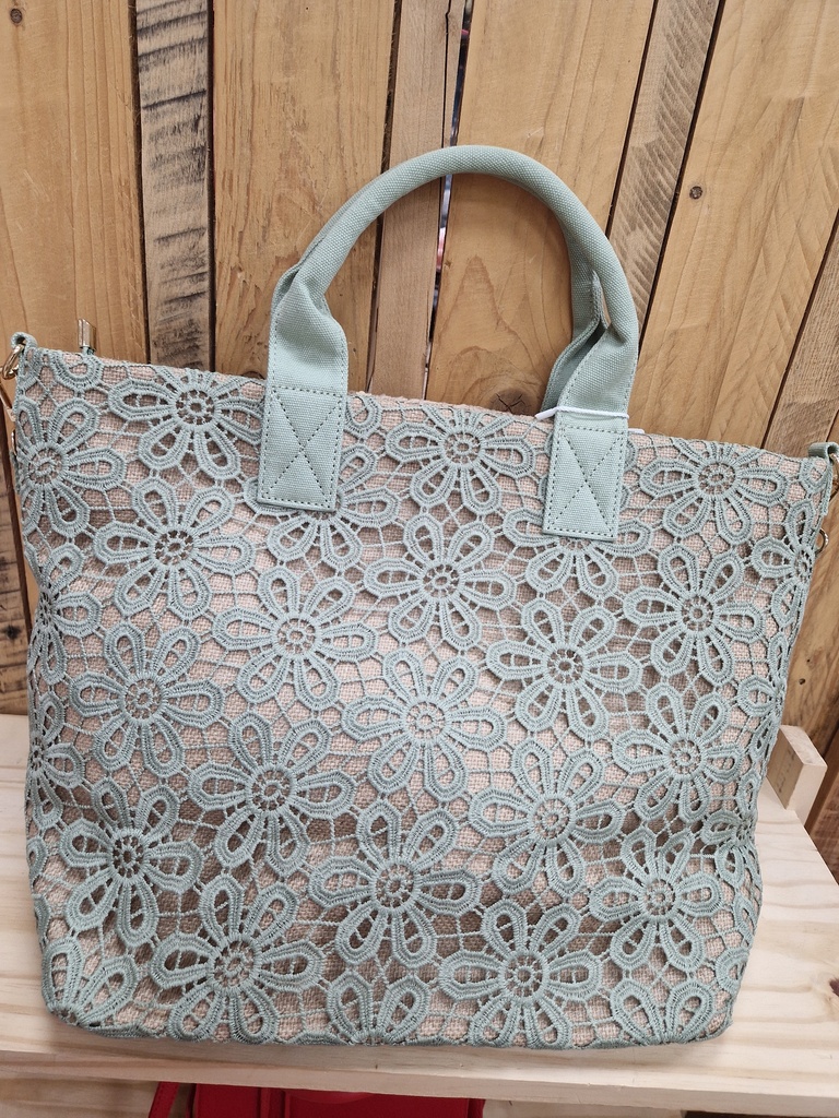 Grand sac "Marry" vert eau