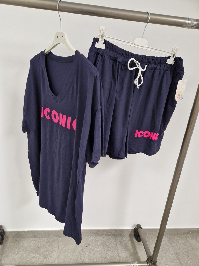 Ensemble Iconic T-shirt & Short Marine