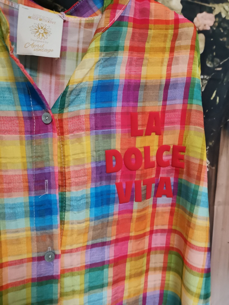 Blouse "dolce vita" carreaux  