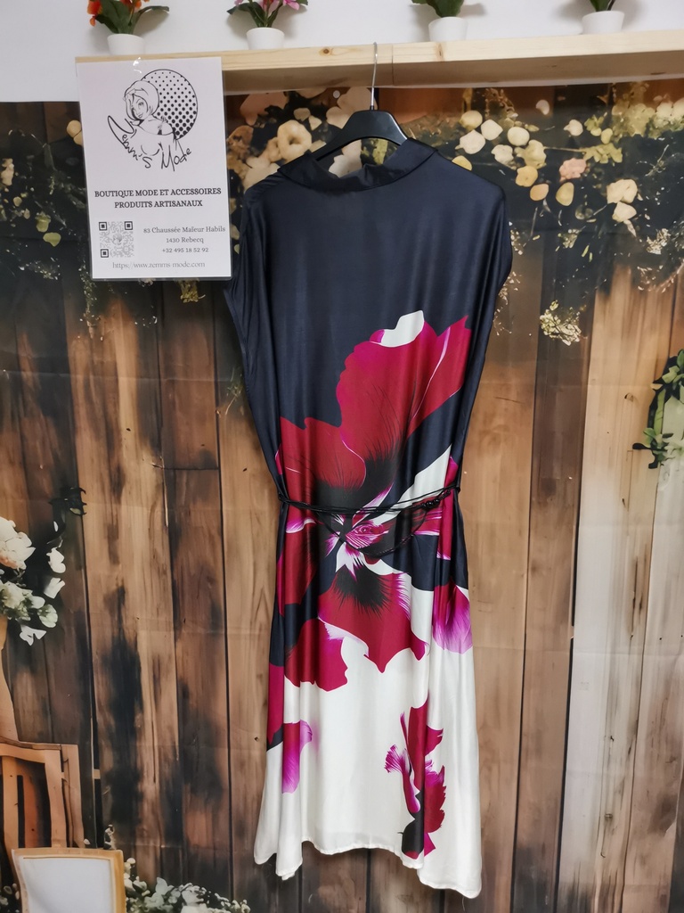 Robe Lisa magenta-bleue