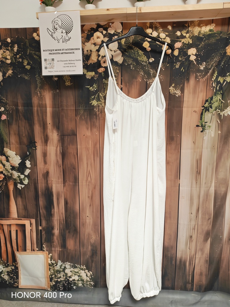 Combi blanche fines bretelles