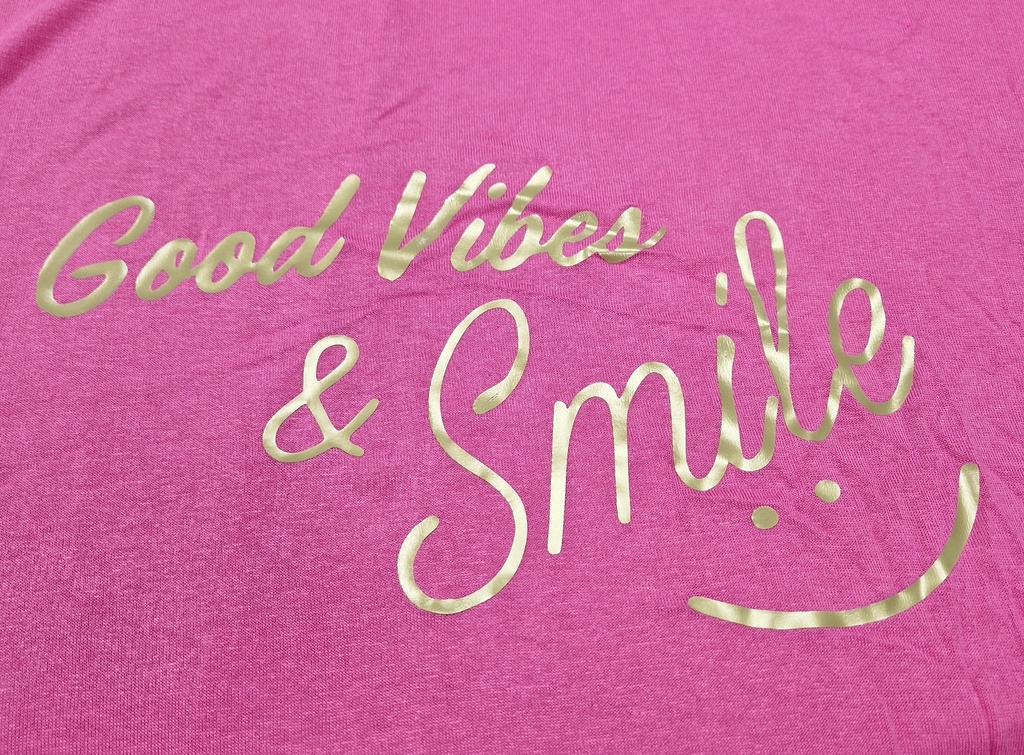 Top tank asymétrique "Sata" GT rose "Good vibes Smile"