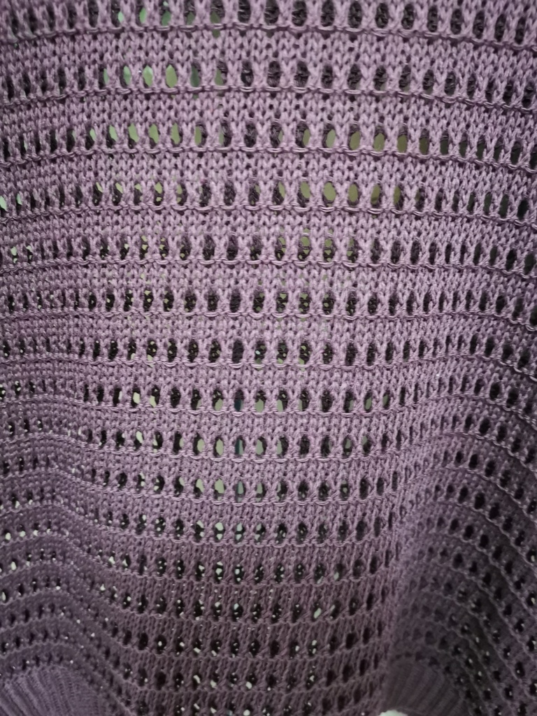 Pull "Adora" treillis aubergine