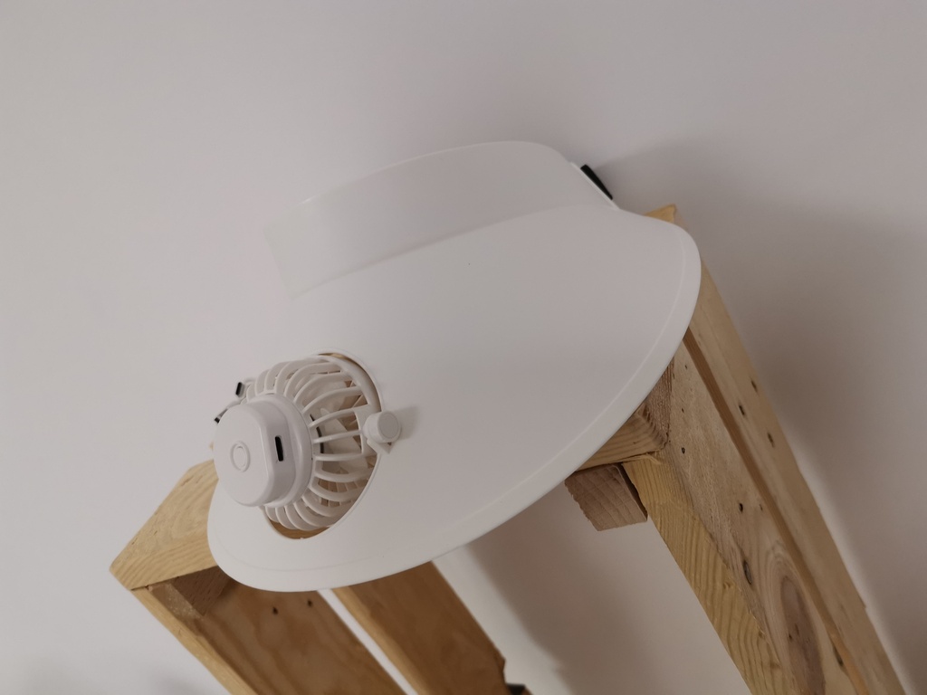 Casquette ventilateur blanche