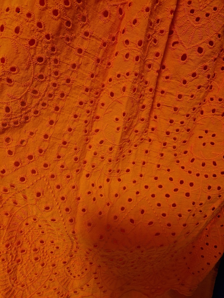 Tunique "Anika" broderie anglaise orange (TU 44 au 54) 