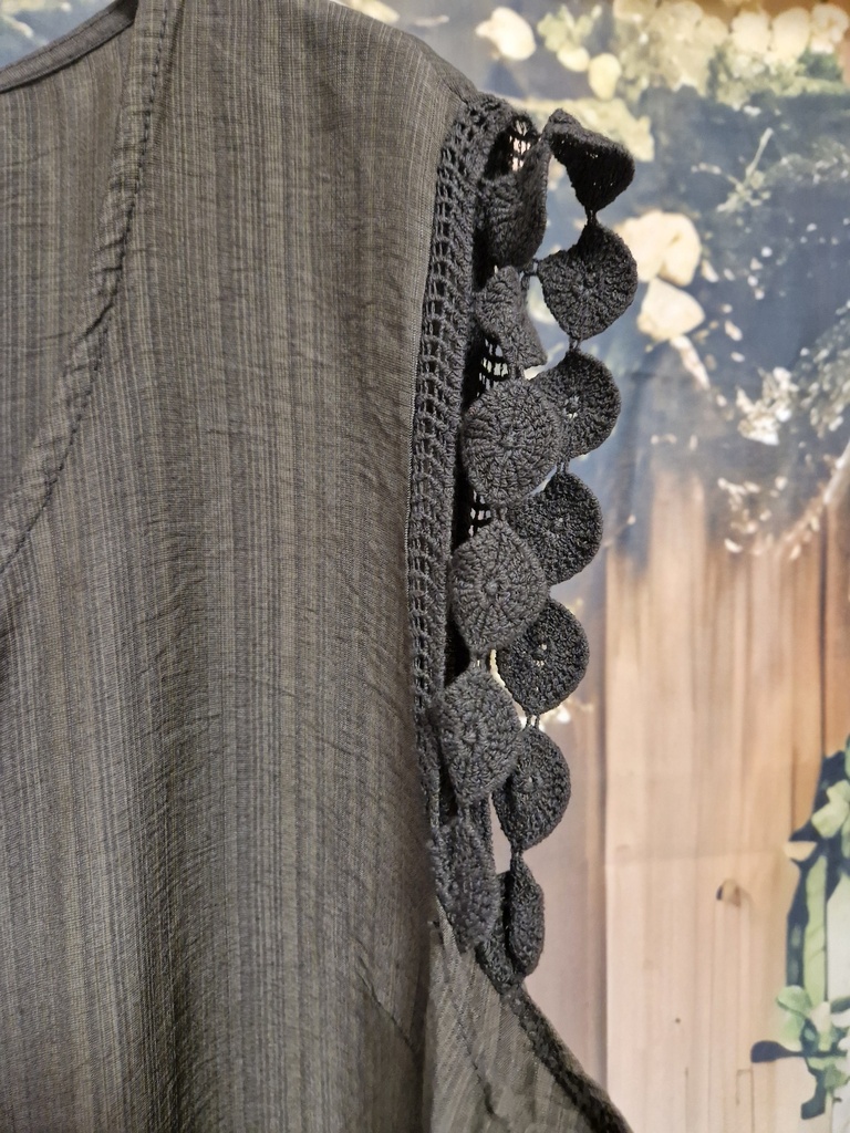 Blouse "Canelle" chocolat (TU 42 à 48)