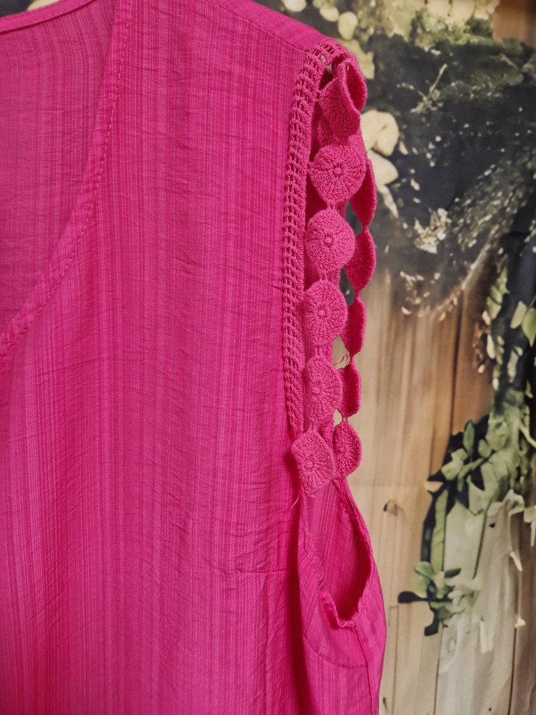 Blouse "Canelle" fuchsia (TU 42 à 48)