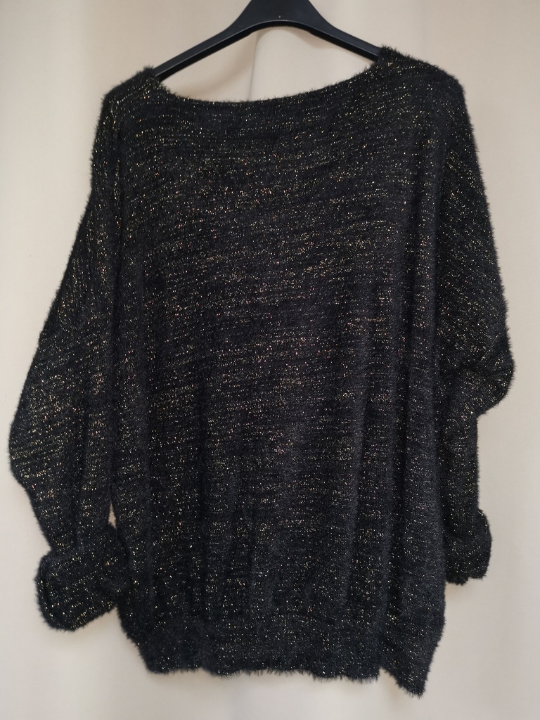 Pull pailleté tout doux noir