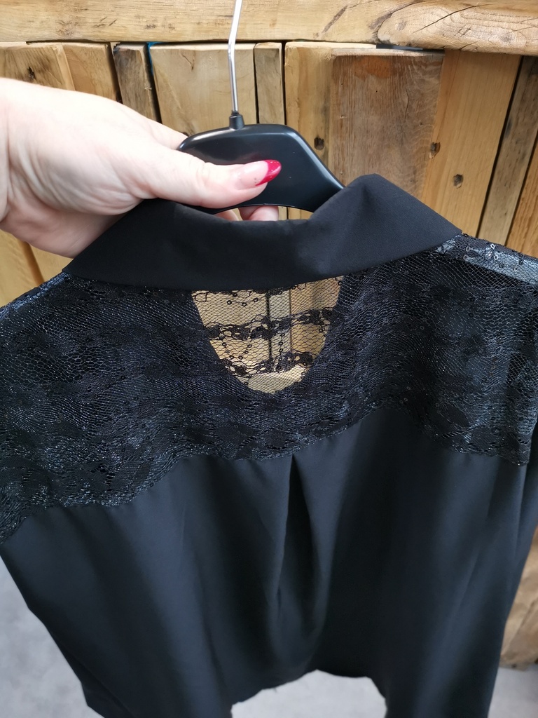 Chemise voile/dentelle/strass