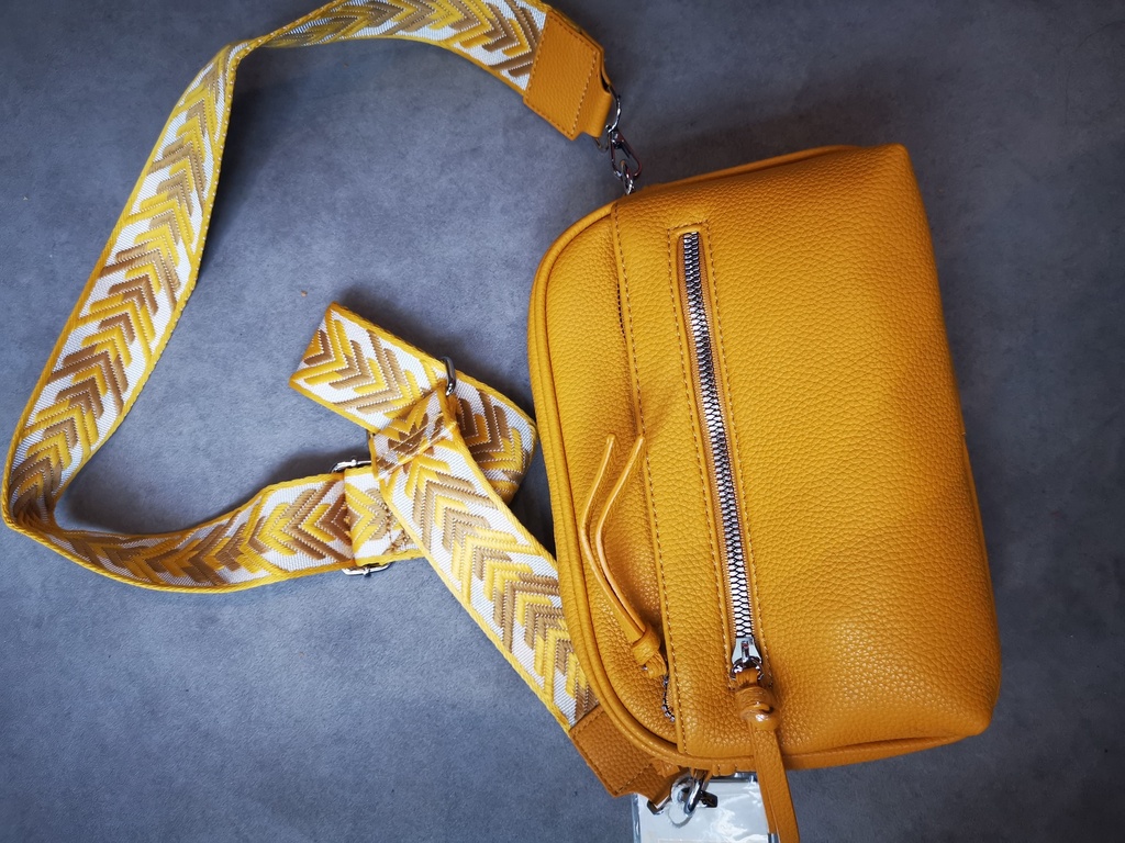 Sac en cuir "Fiona" moutarde