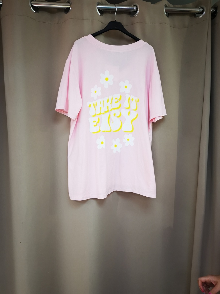 T-shirt take it easy rose