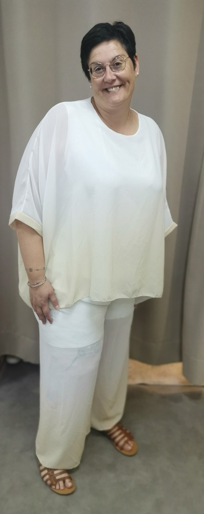Ensemble Malia bi colore beige