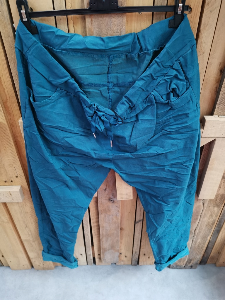 Pantalon "magique" bleu canard