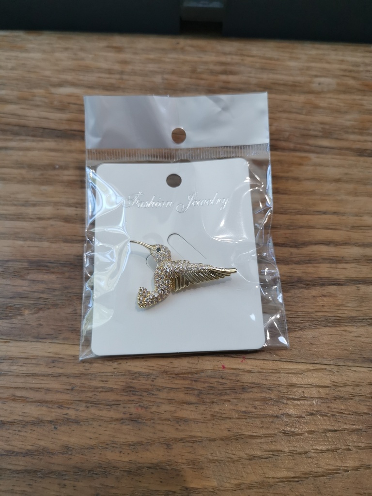Pin's colibri doré