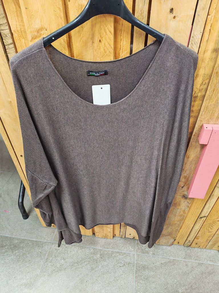Pull uni léger "Stephy" taupe