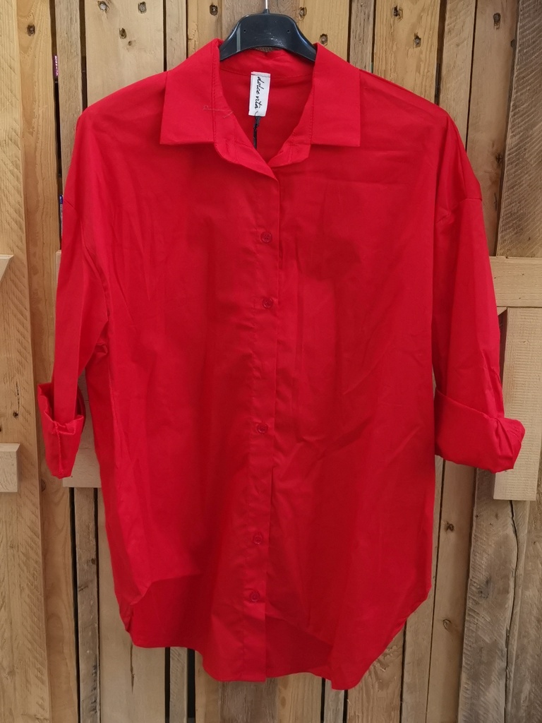 Chemise "Daphné" petite taille (max 44) rouge