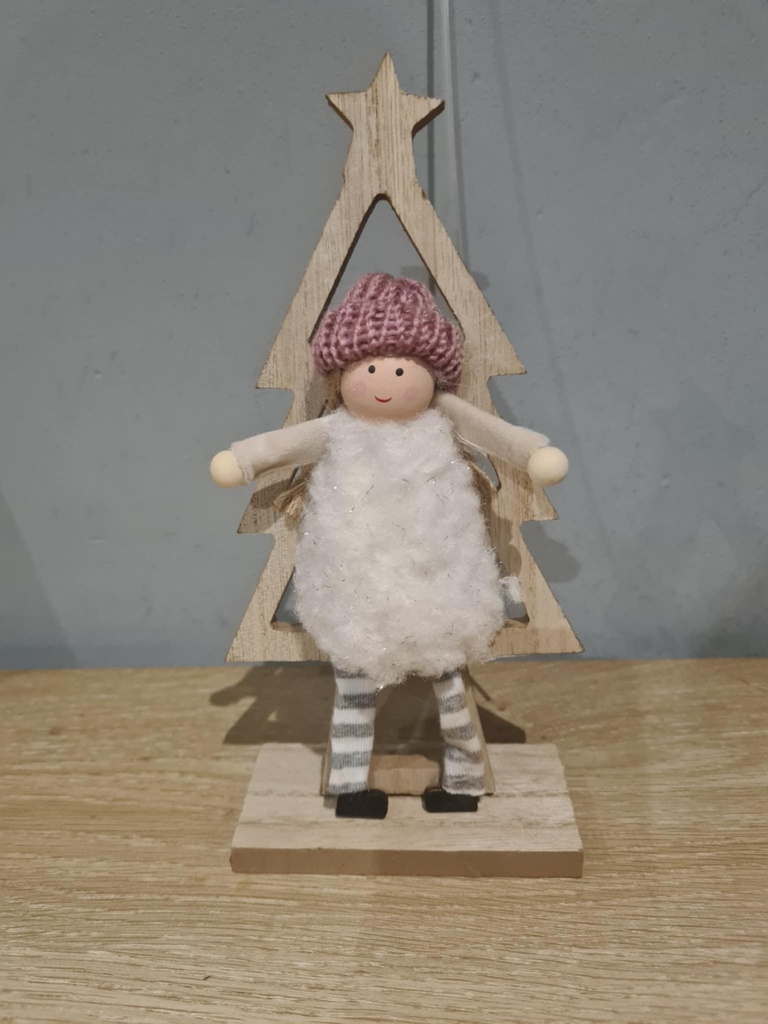 Figurine ange sapin blanc