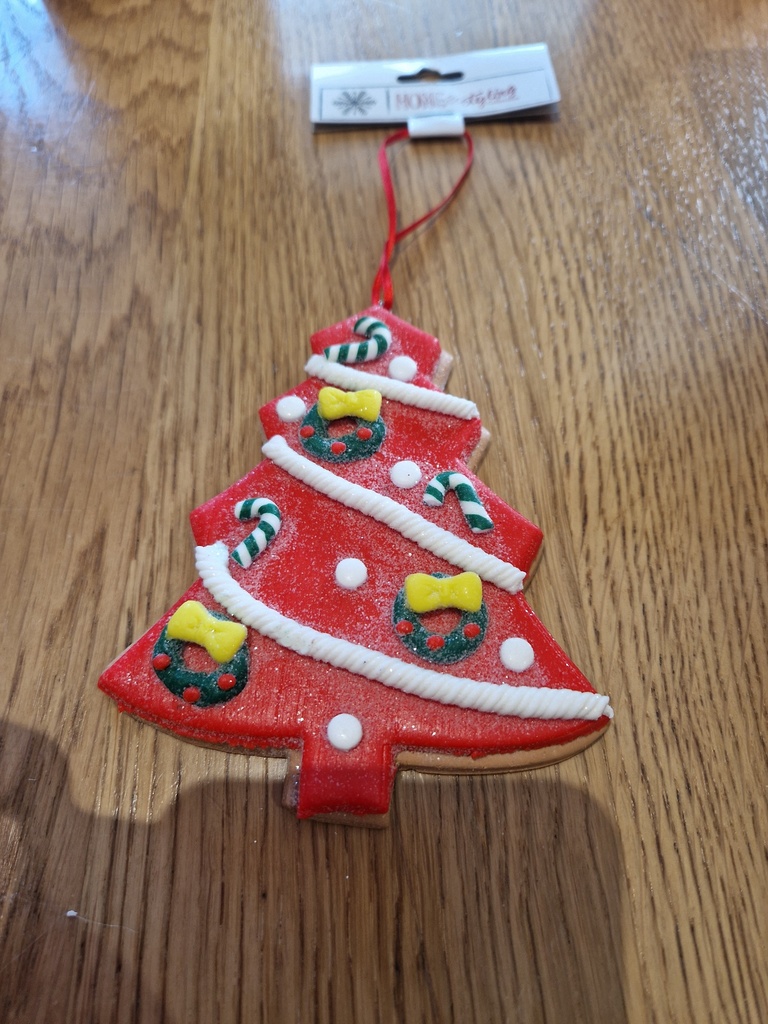 Suspension sapin rouge céramique 