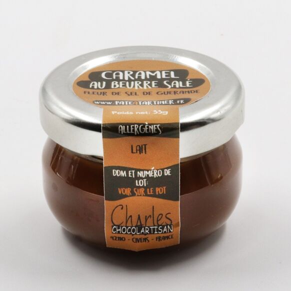 pâte à tartiner Karamel beurre salé et fleur de sel de Guérande (baby-33gr) sans huile de palme 