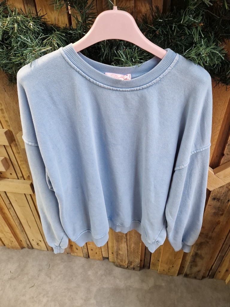 Sweat uni bleu ciel