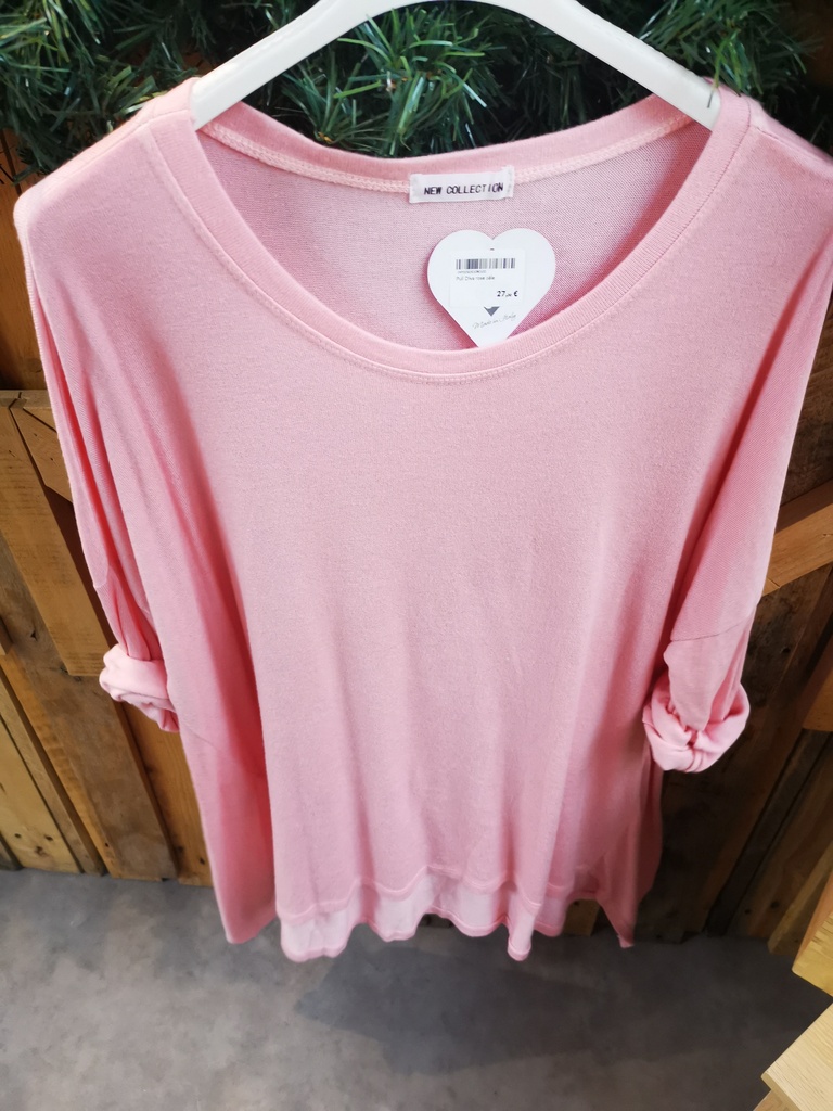Pull Diva rose pâle