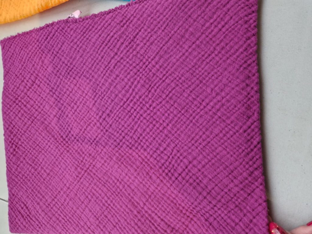 Foulard en gaze de coton violine