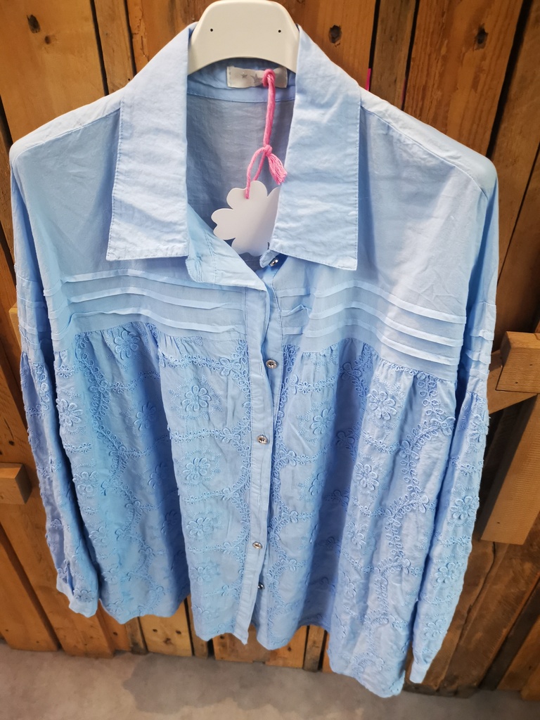 Chemise "Felicia" bleu ciel